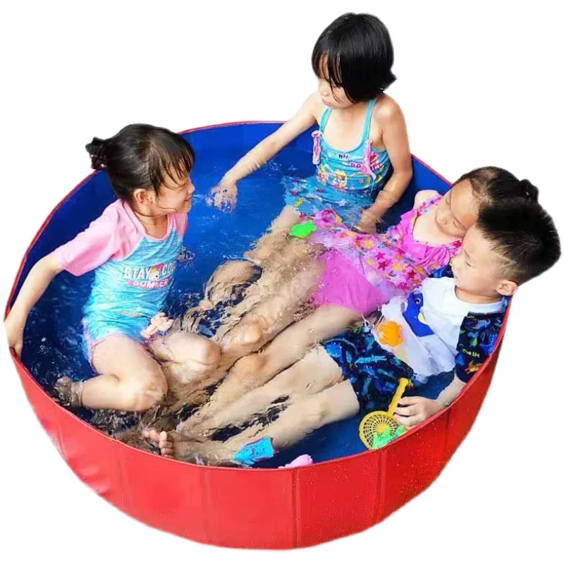 Round Oxford Cloth Bathtub Water Toy Inflatable Foldable Sand Table Tray Children's Magic Sand Table Swimming Pool 2