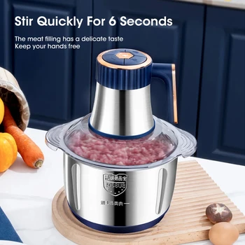 5L Electric Meat Grinders 304 Stainless Steel Food Crusher Multifunctional Vegetable Slicer Chopper Mincer Baby Food Processor 1