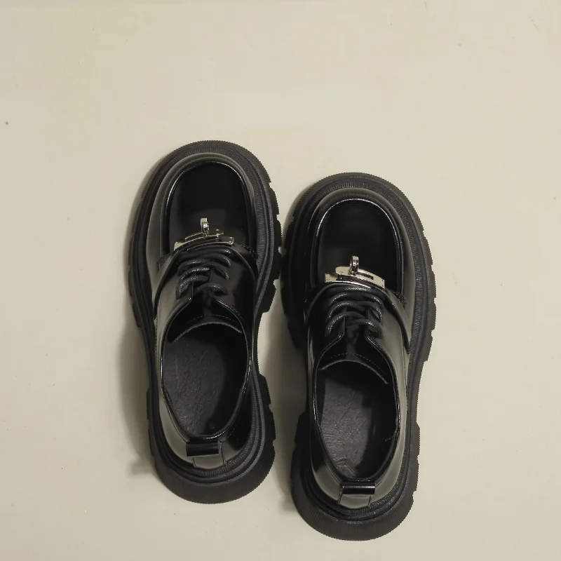 New Women Derby Shoes Platform Loafers British Style All-Match Casual Shoes Woman Sneakers Fashion Loafers Ladies Pumps Footwear