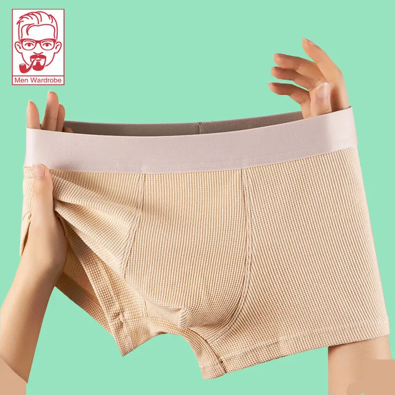 

Men's Panties Cotton Modal Boys Comfortable Breathable Boxer Shorts Youth Vertical Stripe Mid-Waist Boxers Men's Underpants