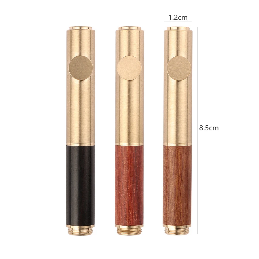 Vintage Brass Sandalwood Fountain Pen Portable Mini Pocket Business Office Writing Pens Student Art Calligraphy Stationery