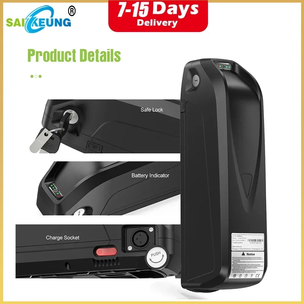 36 48v 72v Hailong-E-Bike Lithium Battery, 20Ah 30Ah,40Ah,52V,60V,50ah,60AH, Bafang Ebike 250w-3000W Motor,with charger,free VAT