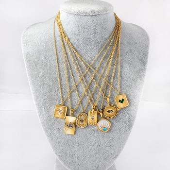 LUXUKISSKIDS Y2K Stylish Chic Woman Stainless Steel Pendant Necklace Minimalist Design Clavicle Choker Jewelry Gifts Accessories