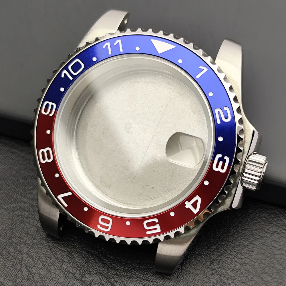 Premium 40.5MM Sapphire Glass GMT Case with Bidirectional Rotating Bezel for 28.5MM Dial and 20mm Strap