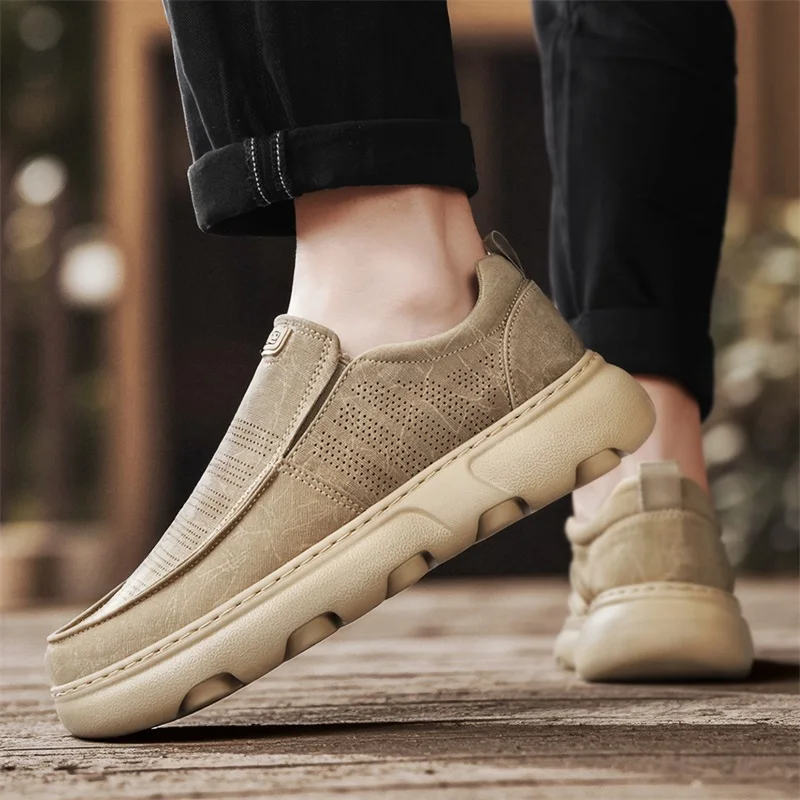 Herren-Loafer, handgenäht, einfarbig, lässig, schlicht, zum Hineinschlüpfen, für alle Jahreszeiten, geeignet zum Autofahren, für den Alltag, das Büro und Business_voghion.com