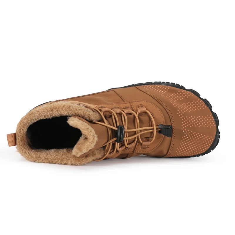 Winter Keep Warm Boots for Men Women Snow Boots Ankle Barefoot Shoes Outdoor Casual Work Shoes Anti-Slip For Trekking Climbing - 4
