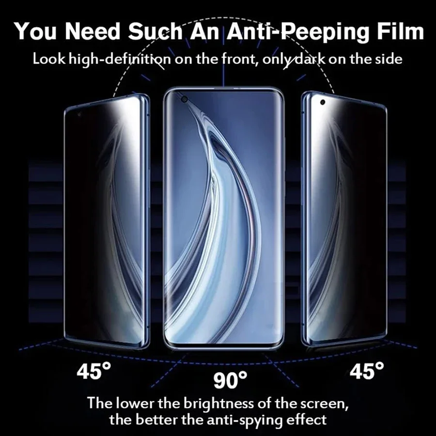 3pcs Privacy Vetro Temperato ,for OnePlus 7T 7 7 Pro Protezione Dello Schermo Anti-Spy Protective Glass Film Glass-For OnePlus 7T - Foto 8