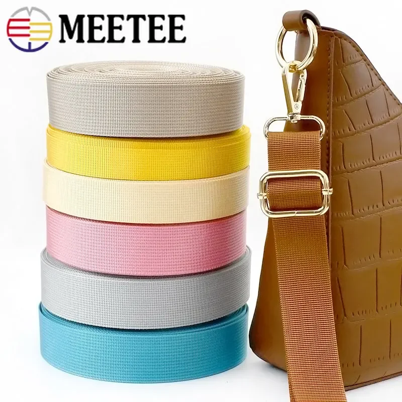 

5Meters 20-50mm Thick 1mm Nylon Webbing Trim Bias Tape Safety Belt Luggage Strap Ribbon DIY Bag Garment Band Sewing Accessories