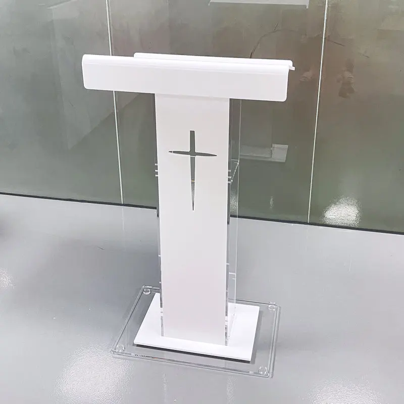 Ultra Clear Acrylic Pulpit Podium Stand Modern Portable Pulpits for Churches Pastors Modern School Classroom Lecterns Music