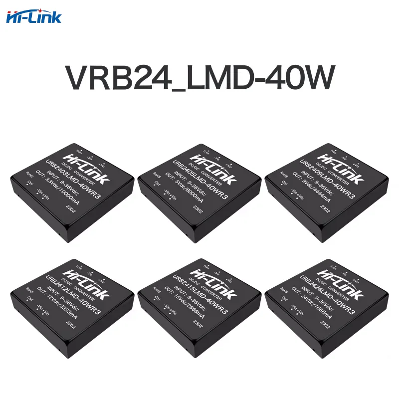 VRBXXXXLMD-40WR3 DC-DC 절연 전원 모듈 VRB 시리즈 2:1 광범위 입력 1500V 절연 DIP 산업용 컨버터