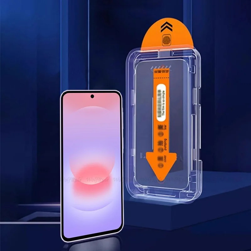Premium Tempered Glass Screen Protector with Full Cover Glue for Samsung Galaxy A37 - Dust-Free Protection