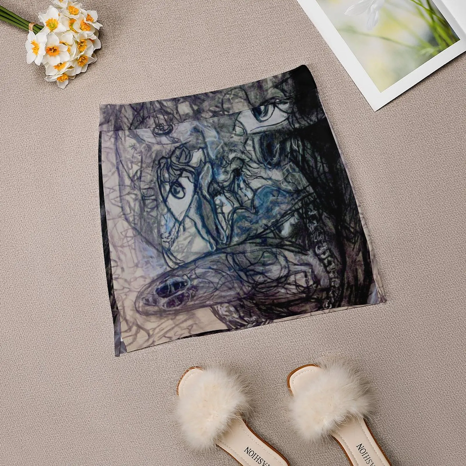 ascension charcoal drawing Light Proof Trouser Skirt women's clothing trend 2023 dresses for prom