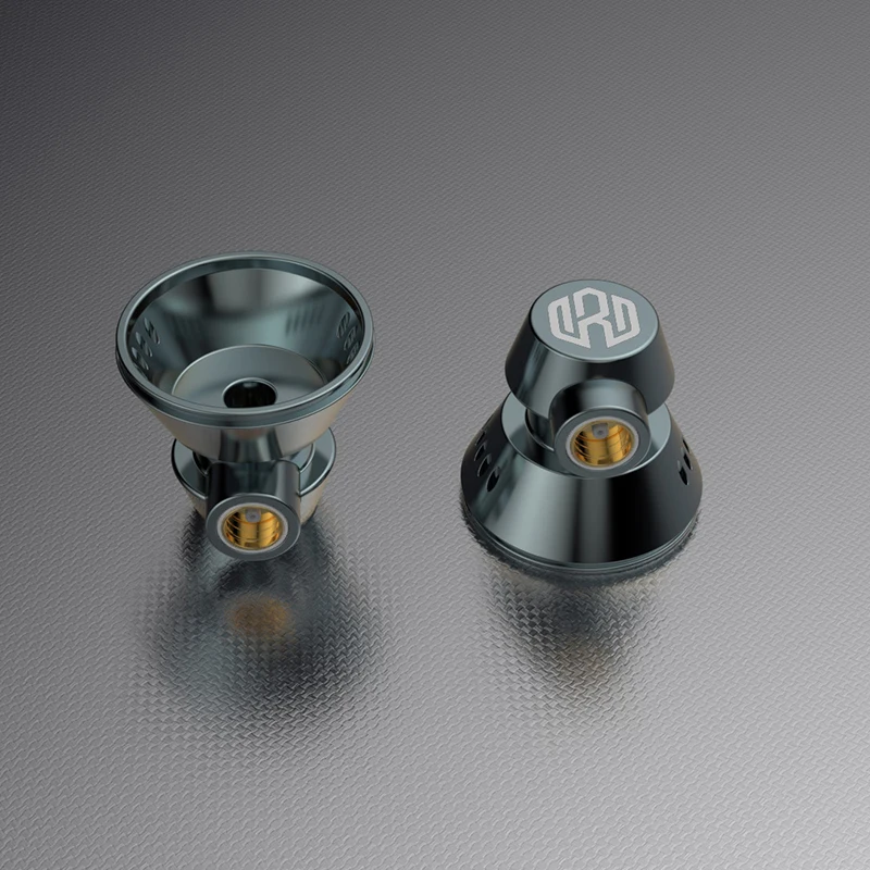 Huayunxin RDD Jointly 15.4mm Wind Chime Dynamic Drive Aluminum Alloy Customizable Detachable MMCX Interface Flat Headphone Shell