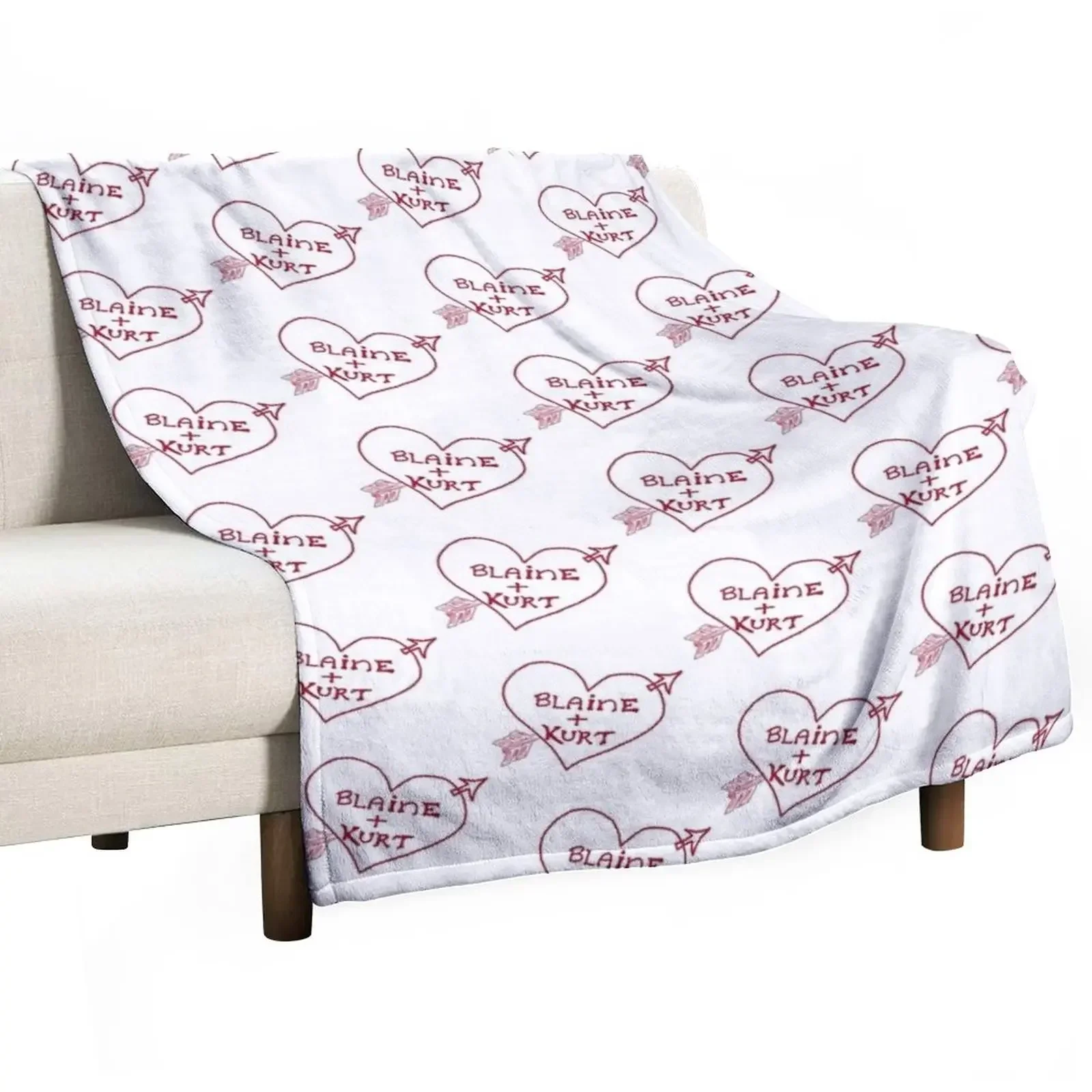 

Klaine Arrow Heart Sketch Throw Blanket bed plaid Comforter Stuffeds Weighted Blankets