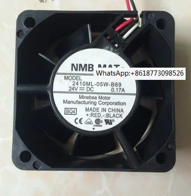 

2PCS Authentic NMB 2410ML-05W-B60/69 24V 0.17A 6025 Yaskawa frequency converter fan