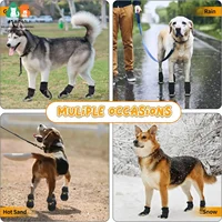 ATUBAN Dog Shoes for Large Size Dogs, Waterproof Medium Large Dog Boots, for Hot Pavement Winter Snow Hiking Breathable Elastic 6