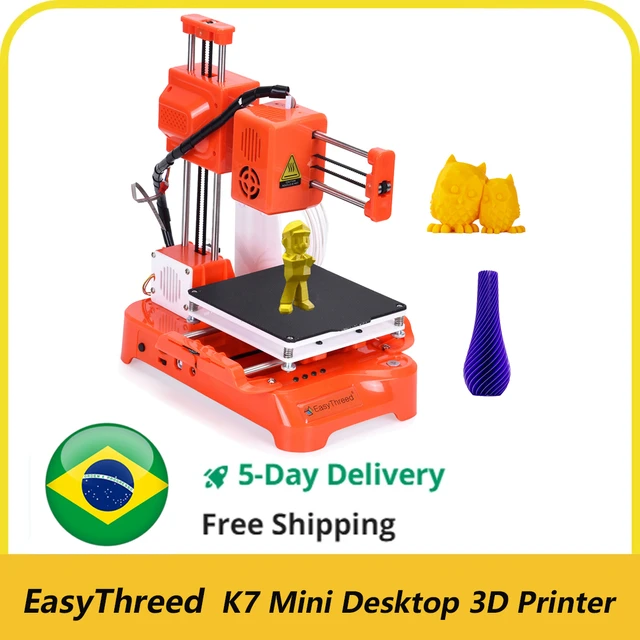 Mini stampante 3D Desktop easytreed K7 100x100x100mm nessun letto  riscaldato stampa a una chiave con filamento campione PLA Card TF -  AliExpress