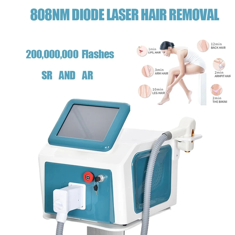 

808 Diode Laser Hair Removal Machine Professional 3 Wavelength 755 1064nm Remover Permanent Painless Apparatus With Ice Head