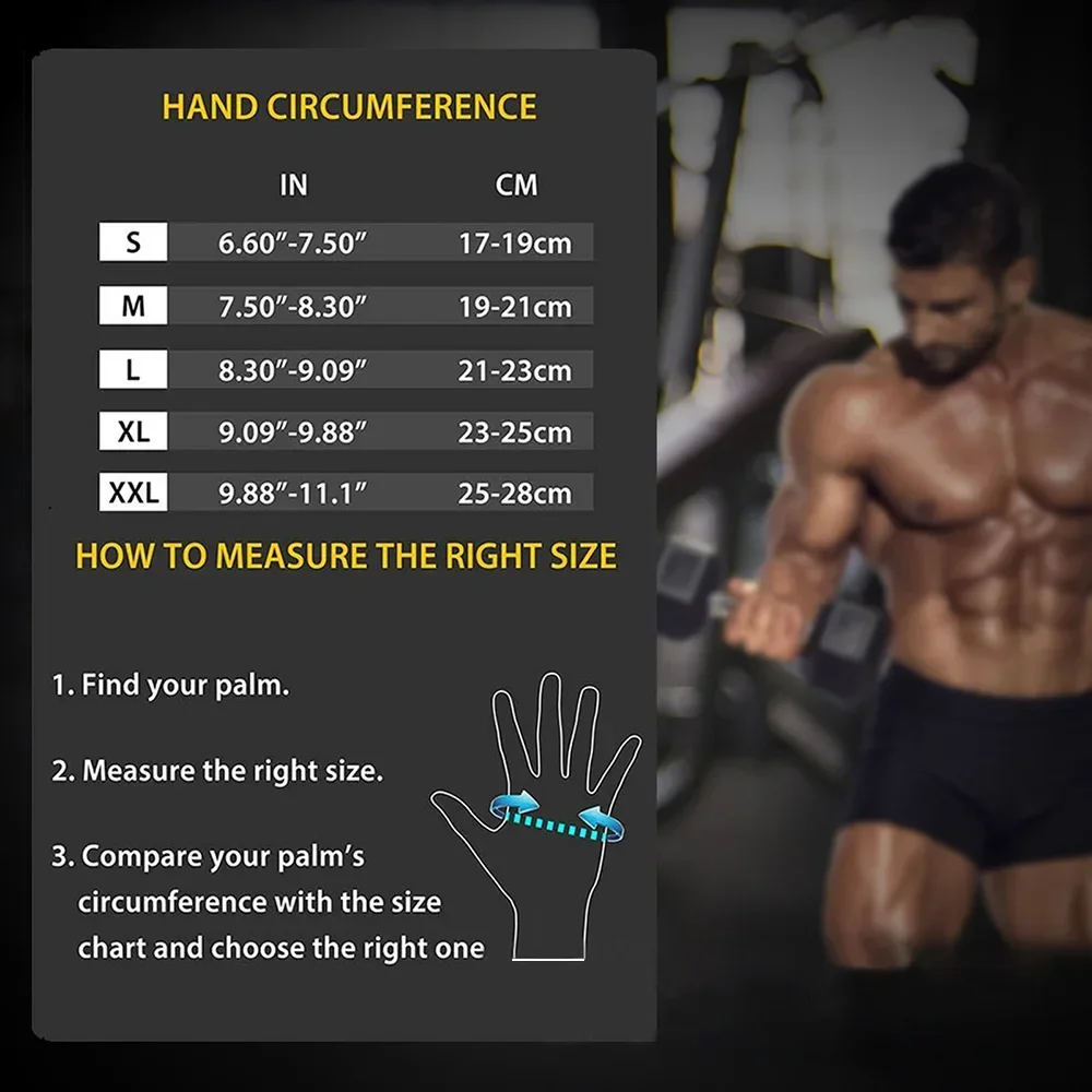 Description Picture 2 of itemNEW Half Finger Gym Gloves Weightlifting Dumbbell Training Anti-Slip Fitness Gloves with Wrist Support Workout Crossfit Exercise