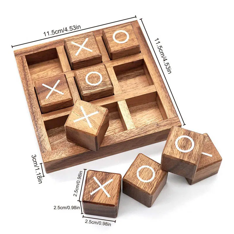 Tic Tac Toe Strategic Board Game For Kids And Adults Educational Toys Fun Logic Challenges Family Travel Outdoor Best Gifts