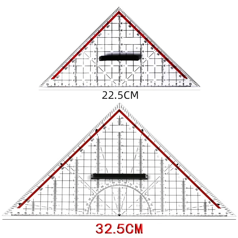Isosceles Triangle 20CM Hand-drawn Triangle Board 30CM Professional Special Ruler Protractor Woodworking Interior Drawing Design