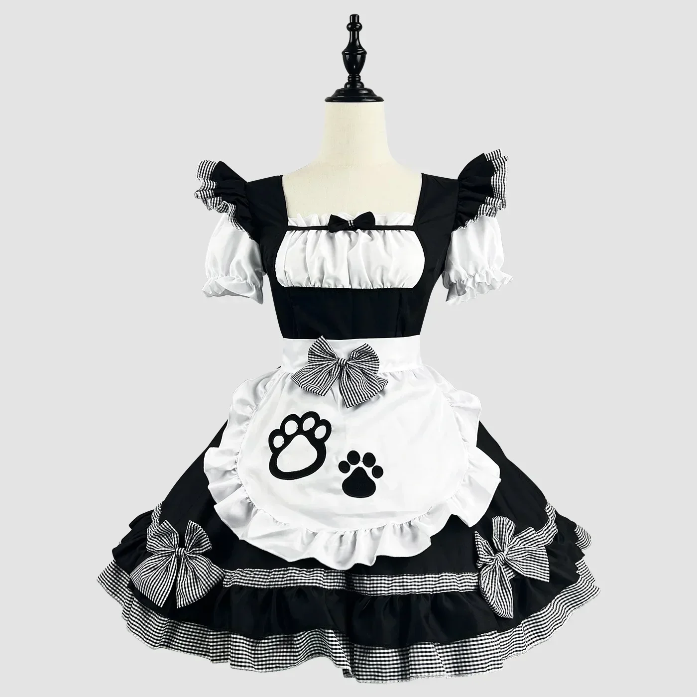 Women's Cat Girl Maid Costume Cos Costume apanese Cute Maid Black and White Classic Lolita lolita dress lolita cosplay costumes