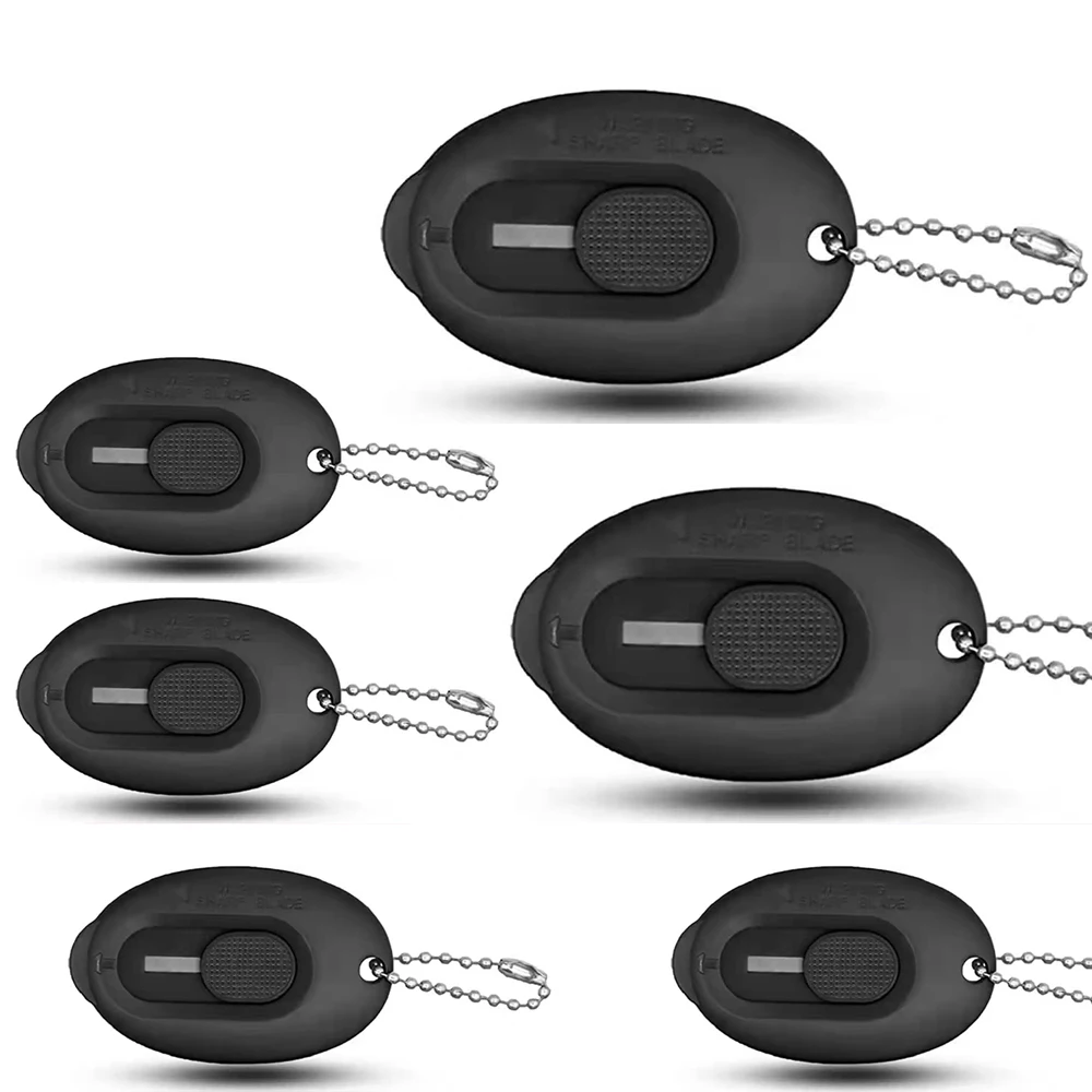 20PCS Portable and cute creative box opener With Key Chain mini letter opener and paper cutter,Rebound Safe used for unpacking e