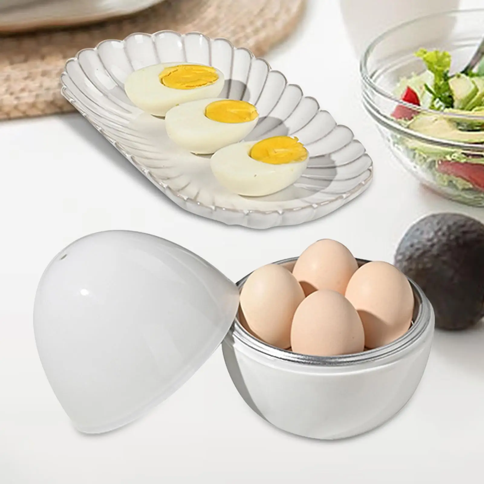 Microwave Egg Steamer Boiled Egg Poachers with Lid Egg Steamer for Hard Soft Boiled Eggs Kitchen Gadgets for Quick Egg Boiling