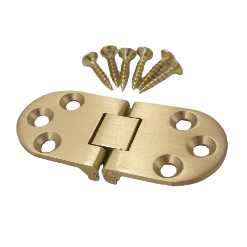 

Copper Semi-circular Folding Hinge Thicken Countertop Hinges 180 Degree Flip Hinge Round Table Hinges