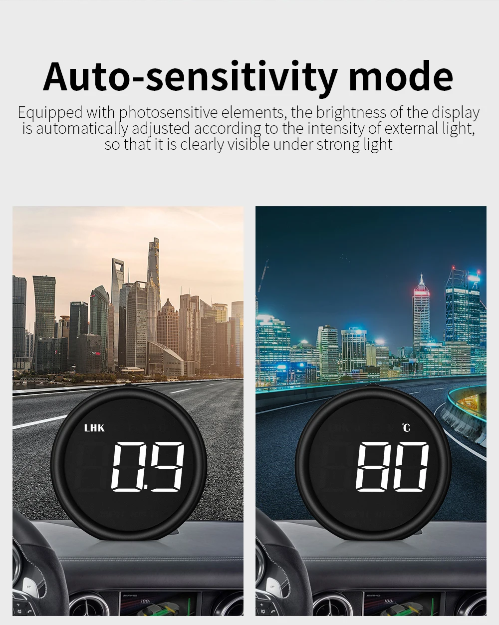 OBD HUD B1 Tachometer Auto Head-Up-Display Projektor EOBD Auto-Kraftstoffverbrauch Voltmeter Wassertemperatur 5 Alarme Zubehör – Detail 10