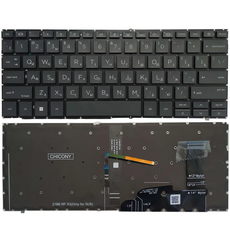 Nuova Tastiera Russa Retroilluminata Ru Per Hp Elitebook 830 G9 840 G9 845 G9 Nero