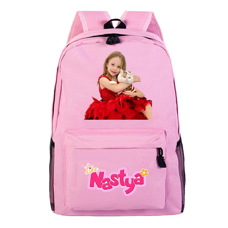 Popular Girl Like Nastya Backpack Fashion Pink School Bags for Girls Lightweight Bookbag Large Capacity Bagpack Women Laptop Bag