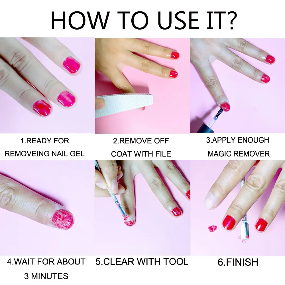 FOONBE Magic Burst Gel Polish Remover Gel Soak Off Sticky Layer Cleaner Nail Degreaser Semi-Permanent Clear Nail UV Remover Glue nail polish remover nail gel remover nail debonder nail glue remover