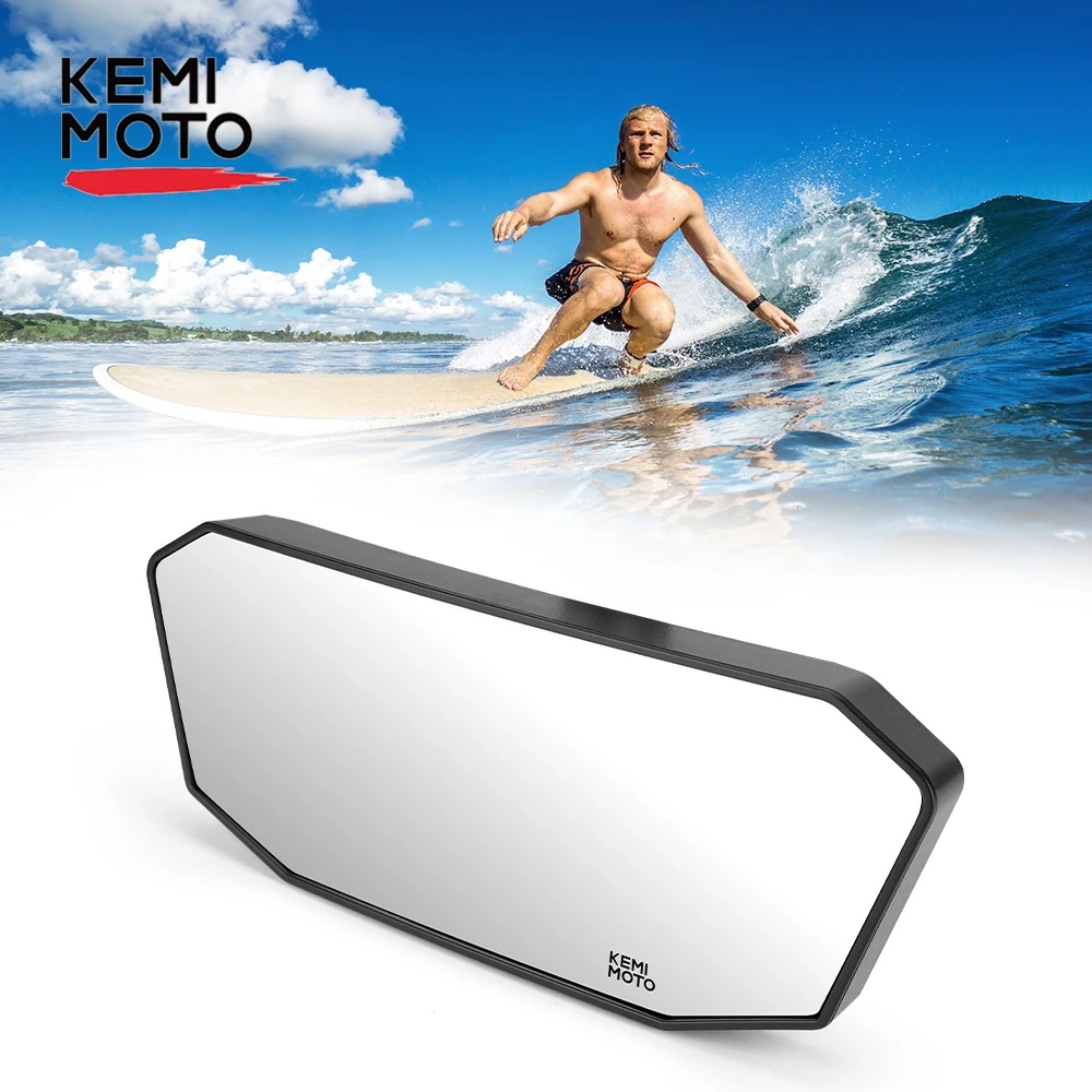 kemimoto Marine Boat Mirror Universal Boat Mirrors Rear View for Ski Boats Pontoon Water Sport Watercraft Surfing Mirrors