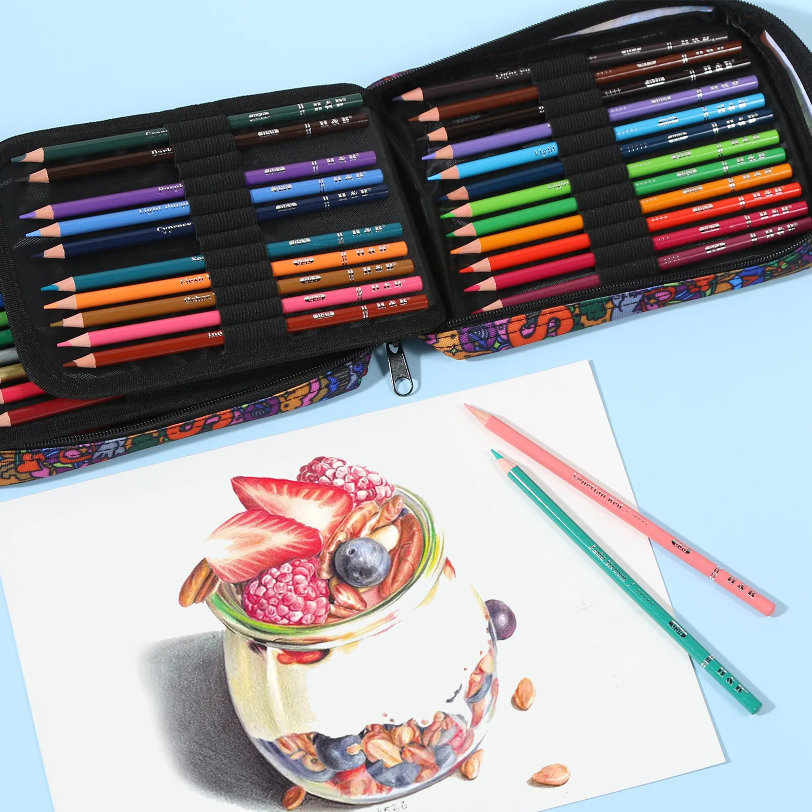 H&B Oily Color Pencil Set Professional 72/96/120pcs Drawing Pencils for Kids  with Storage Bag Gift Sketch Painting Art Supplies - AliExpress