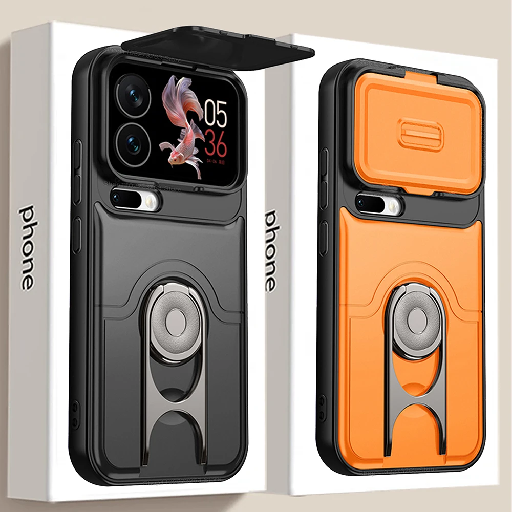 360° Rotating Dual Layer Phone Case with Slide Camera Cover