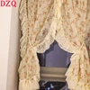 Idyllic French Rural Flowers Window Tulle Curtains for Living Room Korean Floral Ruffled Waves Side Curtains for Kitchen #A536 1