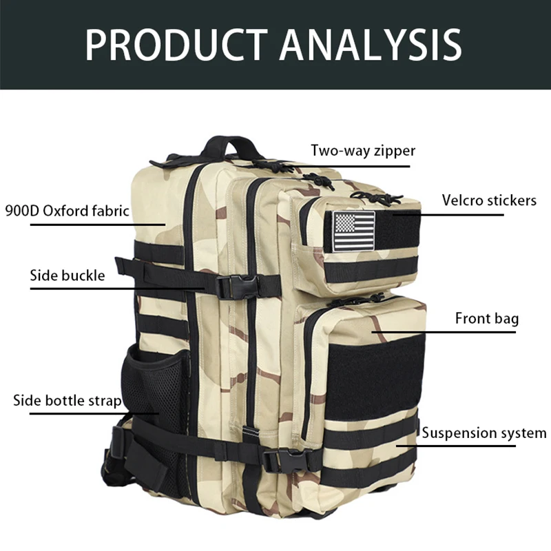 Brand New 25L/45L Outdoor Backpack Outdoor Training Gym Bag Hiking ...