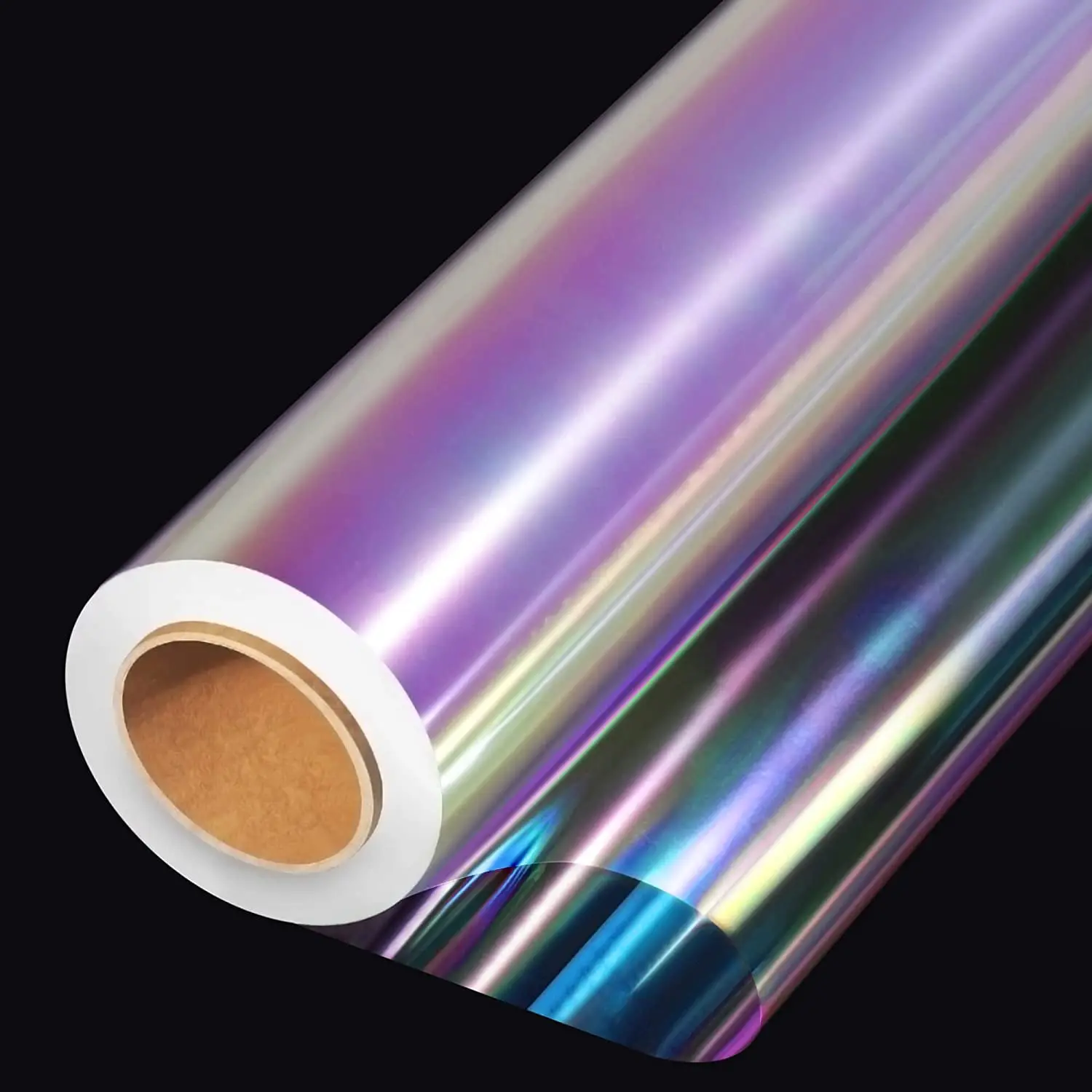 Rainbow Iridescent Foil and Holographic Glitter Wrapping Paper