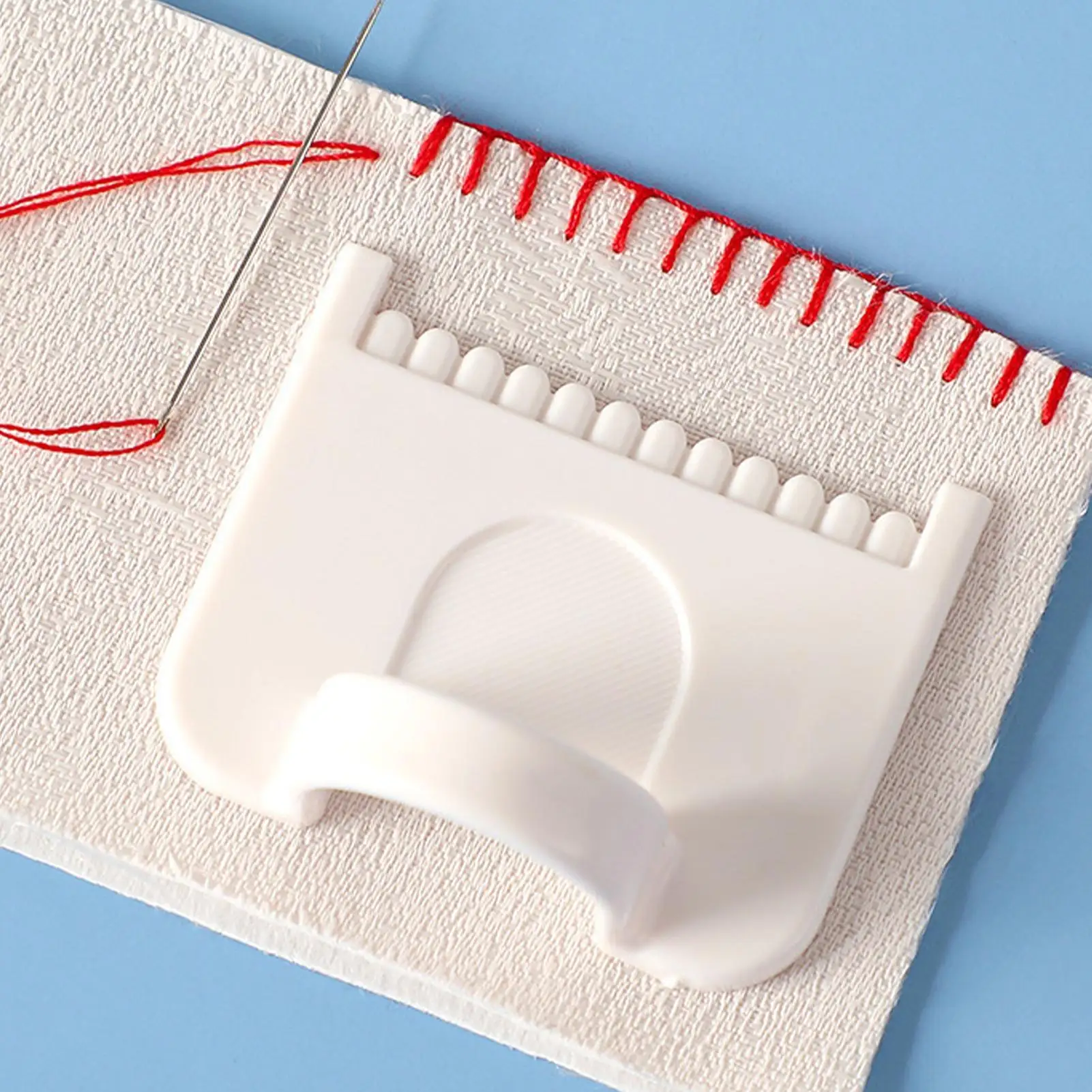 Seam Gauge 4 Pcs Needle Gauge Craft Aids Finger Protector Lockranding Tool for Women Tailors Beginners Professional Dressmaking