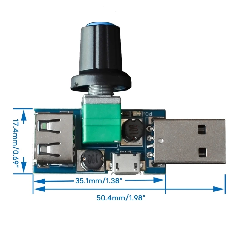 멀티 기어 USB 선풍기 속도 조절 컨트롤러, 선풍기 거버너 모듈, 4V-12V, 5W