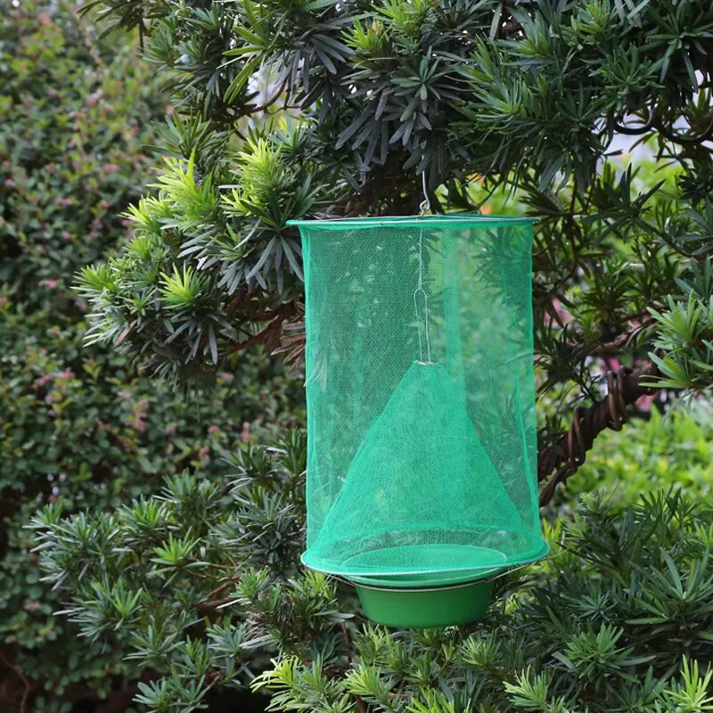 Fruit Fly Trap Fly Trap Insect Traps Insect Catcher Fly Catcher Pest Control Reusable Hanging Fly Catcher Cage Net Garden Hanging Bird CatcherGarden