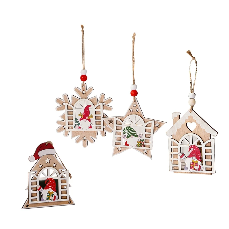 

Christmas Pendant Wood Tags Christmas Decor Wood Cutout Wooden Christmas Tree Pendant Christmas Hanging Ornament Easy Install