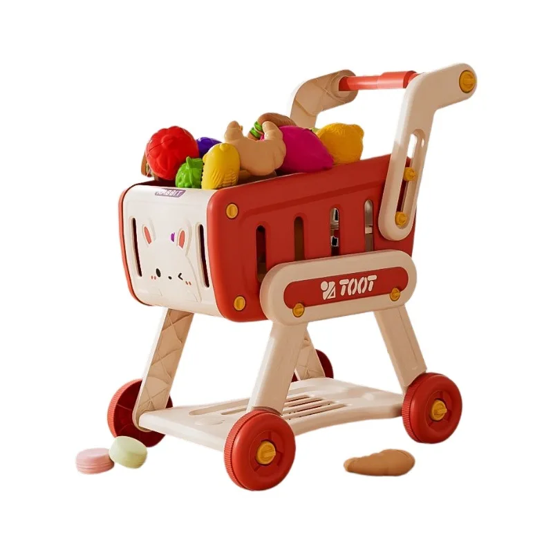 New Toys Girl'S Fruit And Vegetable Shopping Cart Playing House Kitchen Toys Children'S Toys Fruit Handcart Gift 6