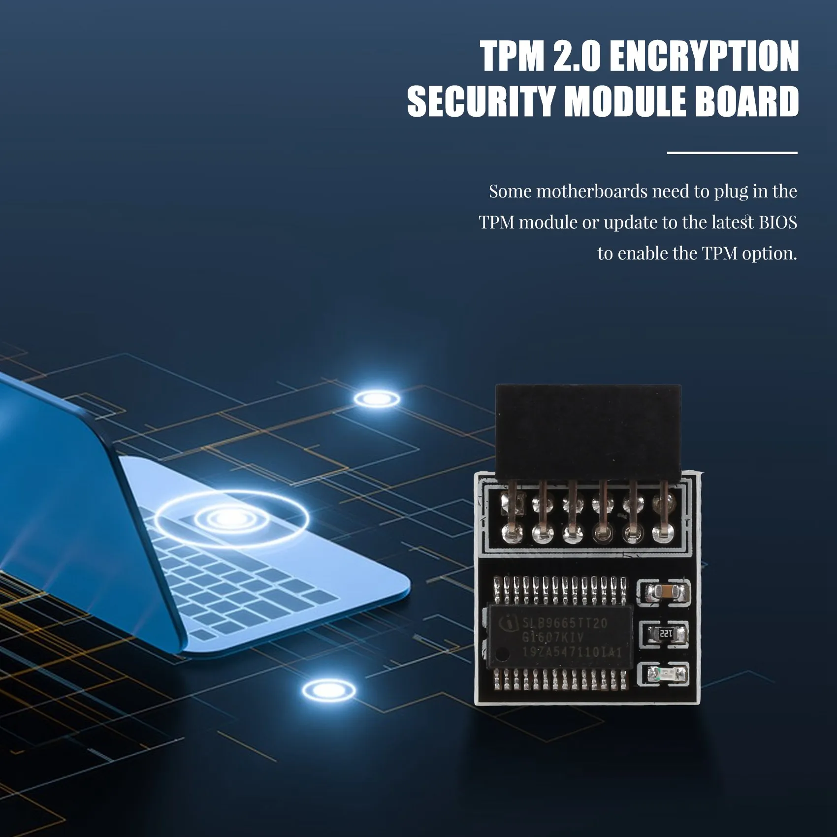 TPM 2.0 암호화 보안 모듈 GIGABYTE 12PIN LPC TPM2.0 LPC 12핀 보안 모듈용 원격 카드 LPC-12PIN 모듈