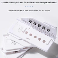 Portable 5-Hole Punching Machine White Plastic Handcraft Making Tool Scrapbooking Lightweight Paper Punch Tool for DIY Crafts 3