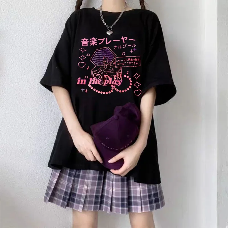 

Женские футболки с забавными буквами и графическим принтом, модная уличная одежда в стиле Харадзюку, повседневные топы с круглым вырезом и коротким рукавом, Футболки унисекс