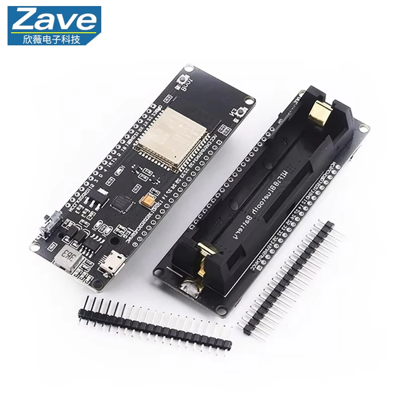 Snvi ESP32 ESP-32S Wireless WiFi & Bluetooth-Entwicklungsboard mit 18650-Batteriehalter ESP8266 ESP-WROOM-02