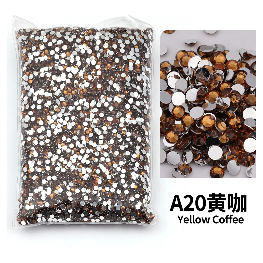 Variety Pack of Small Resin Rhinestones for Nail Art and DIY Crafts - Bulk Wholesale Flat Back Crystals