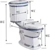 India Reserve  Elongated Bathroom Toilet WaterSense Dual Flush with Slow Close  Seat Two-Piece Grade Porcelain Scratch and Stain 5
